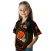 Cleveland Browns Hawaiian Shirt � Football Wave Brown Black, Casual Button Down For Men & Women