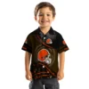 Cleveland Browns Hawaiian Shirt � Football Wave Brown Black, Casual Button Down For Men & Women