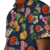 Cleveland Browns Hawaiian Shirt � Hibiscus And Fruit Navy Blue, Casual Button Down For Men & Women
