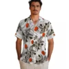 Cleveland Browns Hawaiian Shirt � Hibiscus Palm Leaves Brown White, Casual Button Down For Men & Women