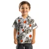 Cleveland Browns Hawaiian Shirt � Hibiscus Palm Leaves Brown White, Casual Button Down For Men & Women