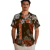 Cleveland Browns Hawaiian Shirt � Hibiscus Print Brown, Casual Button Down For Men & Women