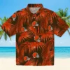 Cleveland Browns Hawaiian Shirt � Leafy Palms Brown, Casual Button Down For Men & Women