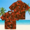 Cleveland Browns Hawaiian Shirt � Leafy Palms Brown, Casual Button Down For Men & Women