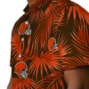 Cleveland Browns Hawaiian Shirt � Leafy Palms Brown, Casual Button Down For Men & Women