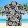 Cleveland Browns Hawaiian Shirt � Monstera Leaf Pattern Black, Casual Button Down For Men & Women