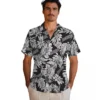 Cleveland Browns Hawaiian Shirt � Monstera Leaf Pattern Black, Casual Button Down For Men & Women