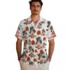 Cleveland Browns Hawaiian Shirt � Palm Island Print Brown White, Casual Button Down For Men & Women