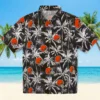Cleveland Browns Hawaiian Shirt � Palm Pattern Brown Black, Casual Button Down For Men & Women