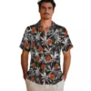 Cleveland Browns Hawaiian Shirt � Palm Pattern Brown Black, Casual Button Down For Men & Women