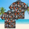 Cleveland Browns Hawaiian Shirt � Palm Pattern Brown Black, Casual Button Down For Men & Women