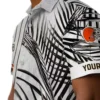 Cleveland Browns Hawaiian Shirt � Palm Stripes Brown Black White, Casual Button Down For Men & Women