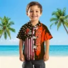 Cleveland Browns Hawaiian Shirt - Personalized Baseball Floral Stitched Flag Brown Aloha Shirt