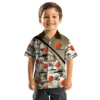 Cleveland Browns Hawaiian Shirt - Personalized Baseball Floral Sunset Palms Brown White Aloha Shirt
