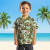 Cleveland Browns Hawaiian Shirt - Personalized Baseball Floral Tropical Yoda Green Aloha Shirt