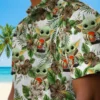 Cleveland Browns Hawaiian Shirt - Personalized Baseball Floral Tropical Yoda Green Aloha Shirt