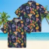 Colorado Rockies Hawaiian Shirt - Hibiscus And Fruit Navy Blue - Gift For Men, Women