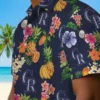 Colorado Rockies Hawaiian Shirt - Hibiscus And Fruit Navy Blue - Gift For Men, Women
