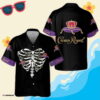 Crown Royal Hawaiian Shirt For Men - Chest Bone All Black - Gothic Casual Streetwear Halloween Gift