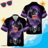 Crown Royal Hawaiian Shirt For Men - Death Skull Black Purple - Gothic Casual Streetwear Halloween Gift