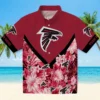 Atlanta Falcons Hawaiian Shirt � Custom Floral Chevron Red Casual Button Down For Men & Women