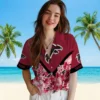 Atlanta Falcons Hawaiian Shirt � Custom Floral Chevron Red Casual Button Down For Men & Women
