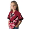 Atlanta Falcons Hawaiian Shirt � Custom Floral Chevron Red Casual Button Down For Men & Women