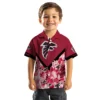 Atlanta Falcons Hawaiian Shirt � Custom Floral Chevron Red Casual Button Down For Men & Women