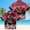 Atlanta Falcons Hawaiian Shirt � Custom Tropical Canoe Red Casual Button Down For Men & Women