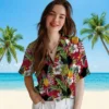 Atlanta Falcons Hawaiian Shirt � Custom Tropical Toucan Red Green Casual Button Down For Men & Women