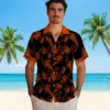 Baltimore Orioles Hawaiian Shirt - Custom Botanical Print Black - Gift For Men, Women
