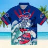 Buffalo Bills Hawaiian Shirt � Custom Surfing Skeleton Blue, Casual Button Down For Men & Women