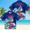Buffalo Bills Hawaiian Shirt � Custom Surfing Skeleton Blue, Casual Button Down For Men & Women