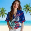 Buffalo Bills Hawaiian Shirt � Custom Surfing Skeleton Blue, Casual Button Down For Men & Women