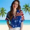 Buffalo Bills Hawaiian Shirt � Custom Us Flag Hibiscus Blue, Casual Button Down For Men & Women