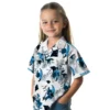Carolina Panthers Hawaiian Shirt � Custom Botanical Theme Blue White, Casual Button Down For Men & Women