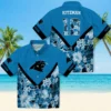 Carolina Panthers Hawaiian Shirt � Custom Floral Chevron Blue, Casual Button Down For Men & Women