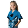 Carolina Panthers Hawaiian Shirt � Custom Floral Chevron Blue, Casual Button Down For Men & Women