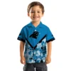 Carolina Panthers Hawaiian Shirt � Custom Floral Chevron Blue, Casual Button Down For Men & Women