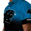 Carolina Panthers Hawaiian Shirt � Custom Sunset Pattern Blue Black, Casual Button Down For Men & Women
