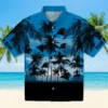 Carolina Panthers Hawaiian Shirt � Custom Sunset Scene Blue Black, Casual Button Down For Men & Women