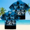 Carolina Panthers Hawaiian Shirt � Custom Sunset Scene Blue Black, Casual Button Down For Men & Women
