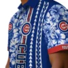 Chicago Cubs Hawaiian Shirt - Custom Hibiscus Arrows Blue White - Gift For Men, Women