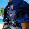 Chicago Cubs Hawaiian Shirt - Custom Sunset Scene Blue Black - Gift For Men, Women