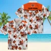 Cincinnati Bengals Hawaiian Shirt � Custom Botanical Theme Orange White, Casual Button Down For Men & Women
