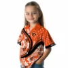 Cincinnati Bengals Hawaiian Shirt � Custom Floral Wave Orange White, Casual Button Down For Men & Women