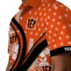 Cincinnati Bengals Hawaiian Shirt � Custom Floral Wave Orange White, Casual Button Down For Men & Women