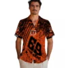 Cincinnati Bengals Hawaiian Shirt � Custom Star Stripes Orange, Casual Button Down For Men & Women