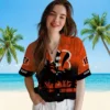 Cincinnati Bengals Hawaiian Shirt � Custom Sunset Pattern Orange Black, Casual Button Down For Men & Women