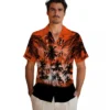 Cincinnati Bengals Hawaiian Shirt � Custom Sunset Scene Orange Black, Casual Button Down For Men & Women